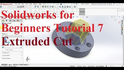 7.Extruded Cut| Solidworks Tutorial for Beginners in hindi| Solidworks Tutorial