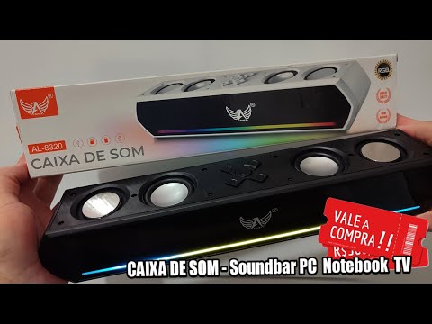 Powerful Bluetooth Speaker with 4 Speakers 30W Soundbar PC Notebook TV