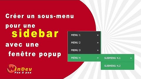 Créer un sous-menu pour une sidebar