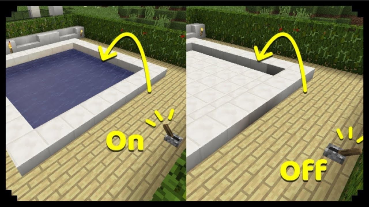 How to fill a deep and large pool in Minecraft in the easiest way - YouTube