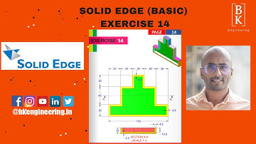Solid Edge Basic Exercise 14 | Mechanical Engineering | CAD | For Beginners | BK Engineering