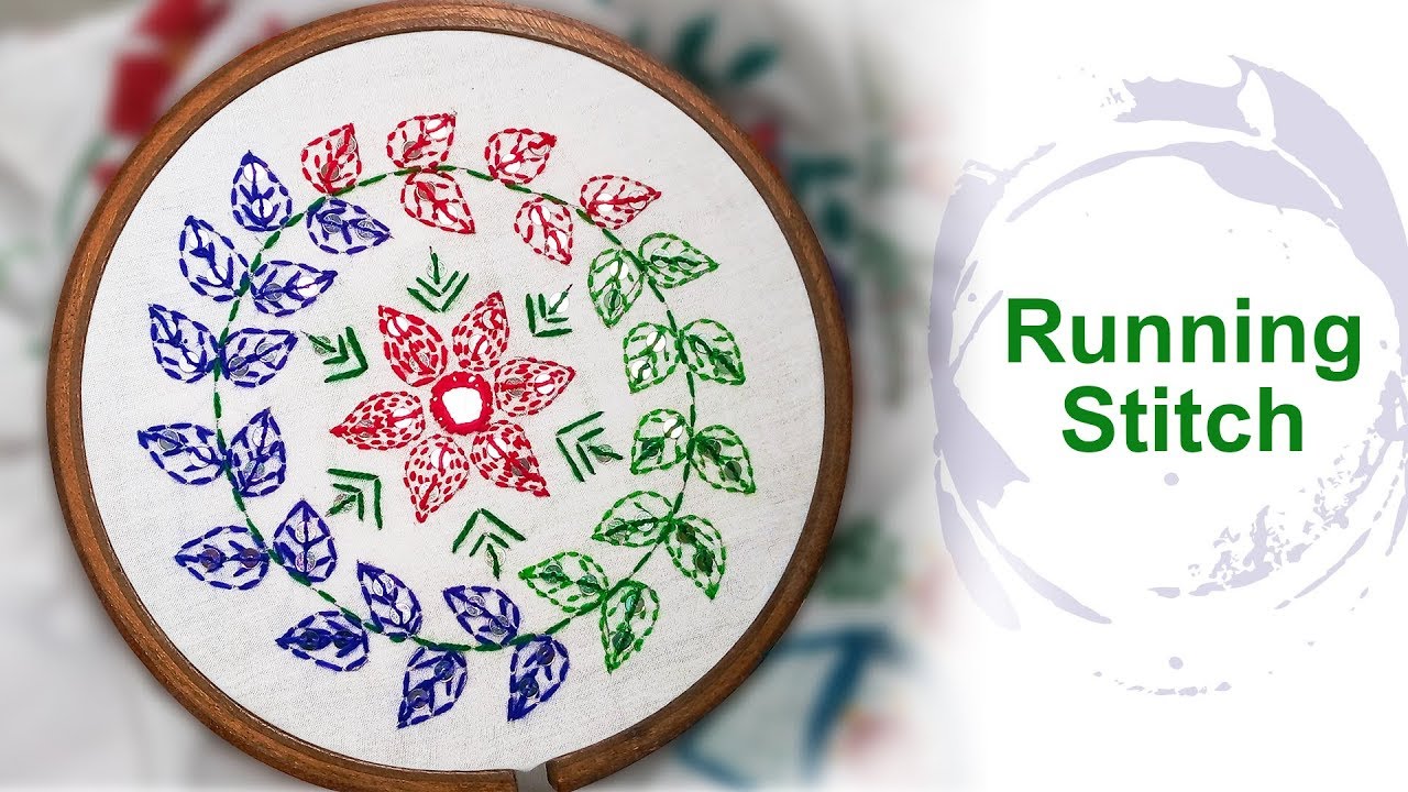 Running stitch Embroidery YouTube