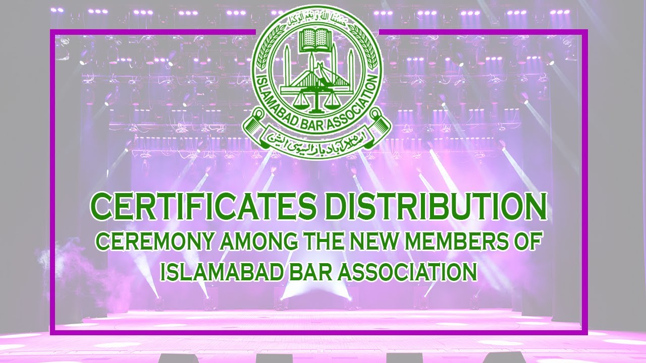 CERTIFICATES DISTRIBUTION CEREMONY AMONG THE NEW MEMBERS OF ISLAMABAD
