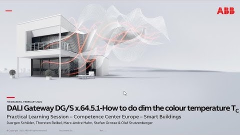 Practical Learning Session about  KNX DALI Gateway DG/S x.64.5.1-How to do dim the colour temp. TC