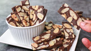 Welcome to yummy today's recipe is brownie crackers | brittle eggless
& without oven stick ingredients: chocolate -...