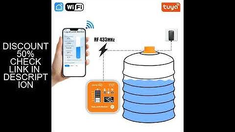 ME201R Smartlife APP Ultrasonic Level Sensor with LCD Display Temperature Indicator Time Display For