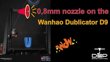 Wanhao Duplicator D9 with 0,8mm nozzle.