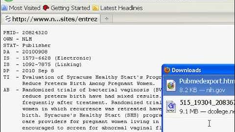 RefWorks Part 2d PubMed data: Drexel University Health Sciences Libraries