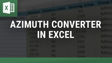Azimuth Converter in Excel – Easily Calculate Azimuth Angles!