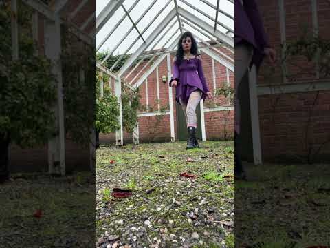 Outfit of the day purple fairy dress grey leggings and new rocks
