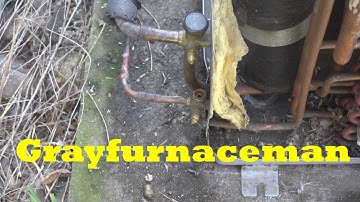 Replace the service valve on the air conditioner.