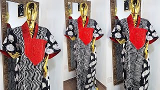 How to make Trending Luxury Boubou with Aso oke design. [DETAILED]