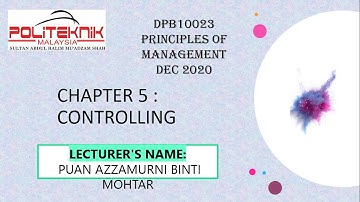 CHAPTER 5: CONTROLLING