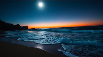 Night Ocean Ambience 🌊🌙 Gentle Waves for Sleep & Mind Relaxation