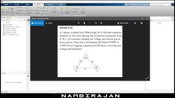 Modelling and performance analysis of transmission line ABCD parameters in MATLAB | PSS LAB | EEE