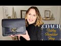 Coach Tabby Shoulder Bag in Midnight Navy | Review, Mod Shots, & Size Comparison | Lindsey Loves