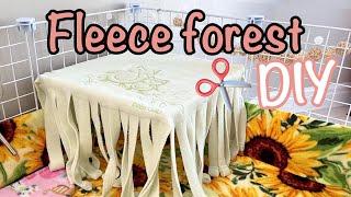 DIY Fleece Forest (no sewing!) for guinea pigs & small animals! Easy!