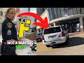 Police Officer gets owned for parking illegally, and the police refuse to provide badge number.