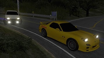 [Assetto Corsa]高橋啟介 vs 藤原拓海 , Eng  Sub , 中文字幕