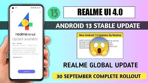 New Realme UI 4.0 Update Android 13 Stable Update list, Realme Global New Updates In November 2022