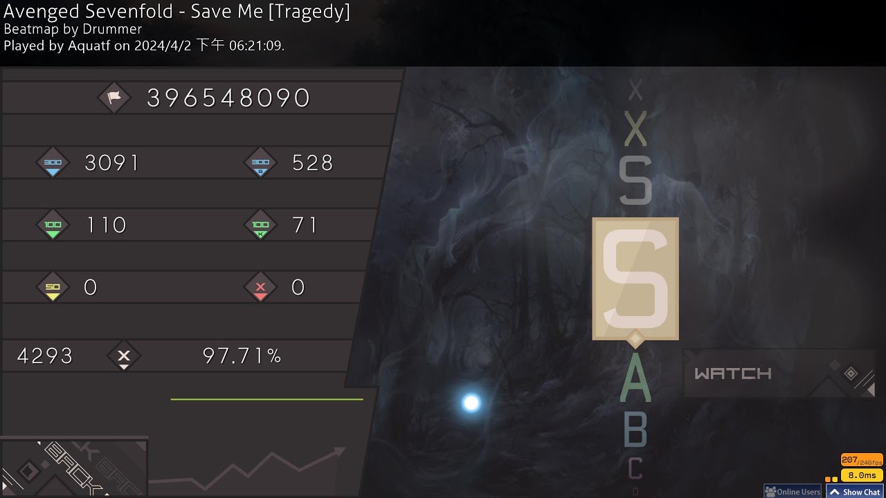 [7.12 ⭐] Aquatf | Avenged Sevenfold - Save Me [Tragedy] 97.71% - YouTube