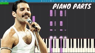 Bohemian Rhapsody Piano Parts ONLY - Queen / Panic At The Disco - Piano Tutorial chords