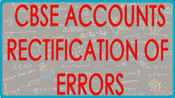 1077.. CBSE Accounts - Rectification of Errors - Wrong Posting Cash Sales  - Class XI
