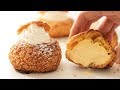 クリームチーズ・クッキーシューの作り方 Cream Cheese Cookie Choux｜HidaMari Cooking