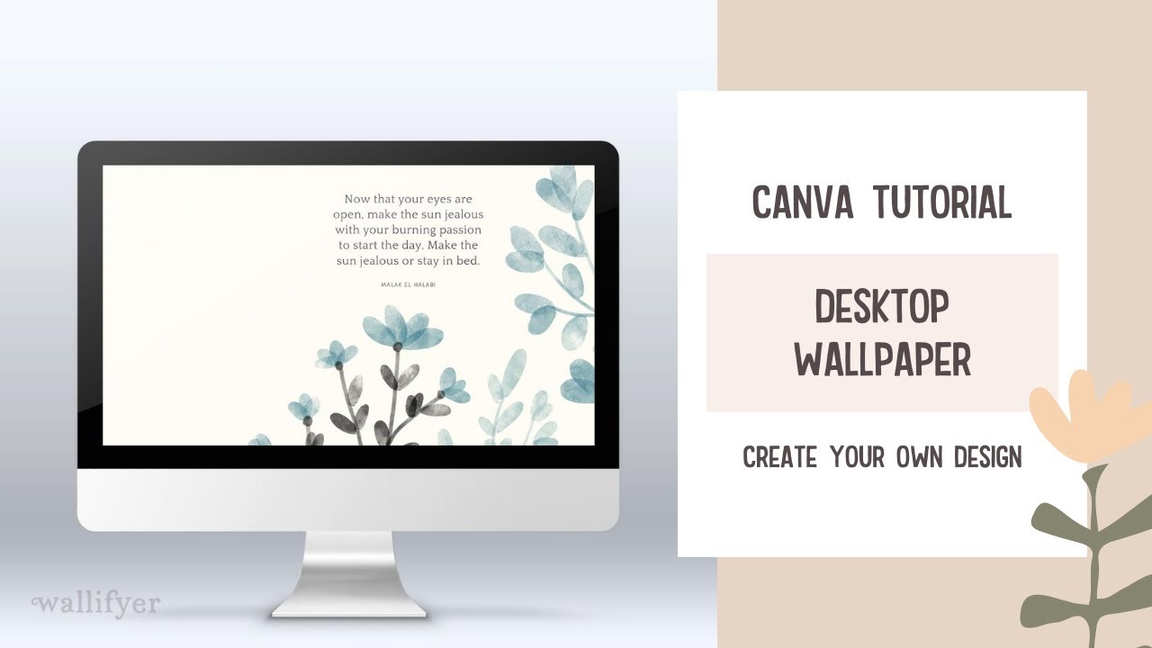 How to make a desktop wallpaper in Canva tutorial | Custom wallpaper for  desktop - YouTube