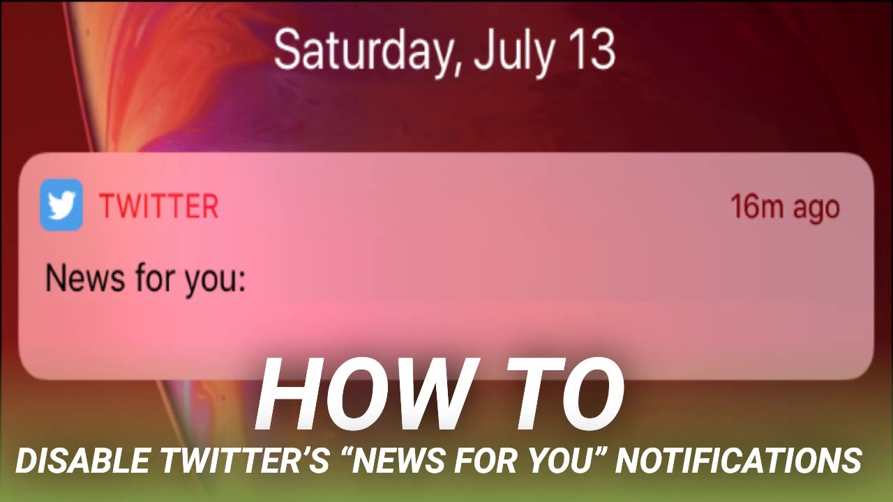 How to Disable Twitter’s “News For You” Notifications - YouTube