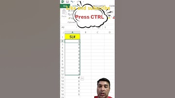 🖥️Auto-Fill Serial Numbers in Excel Using Ctrl + Drag: Quick Tutorial#excel #shorts #trending #viral