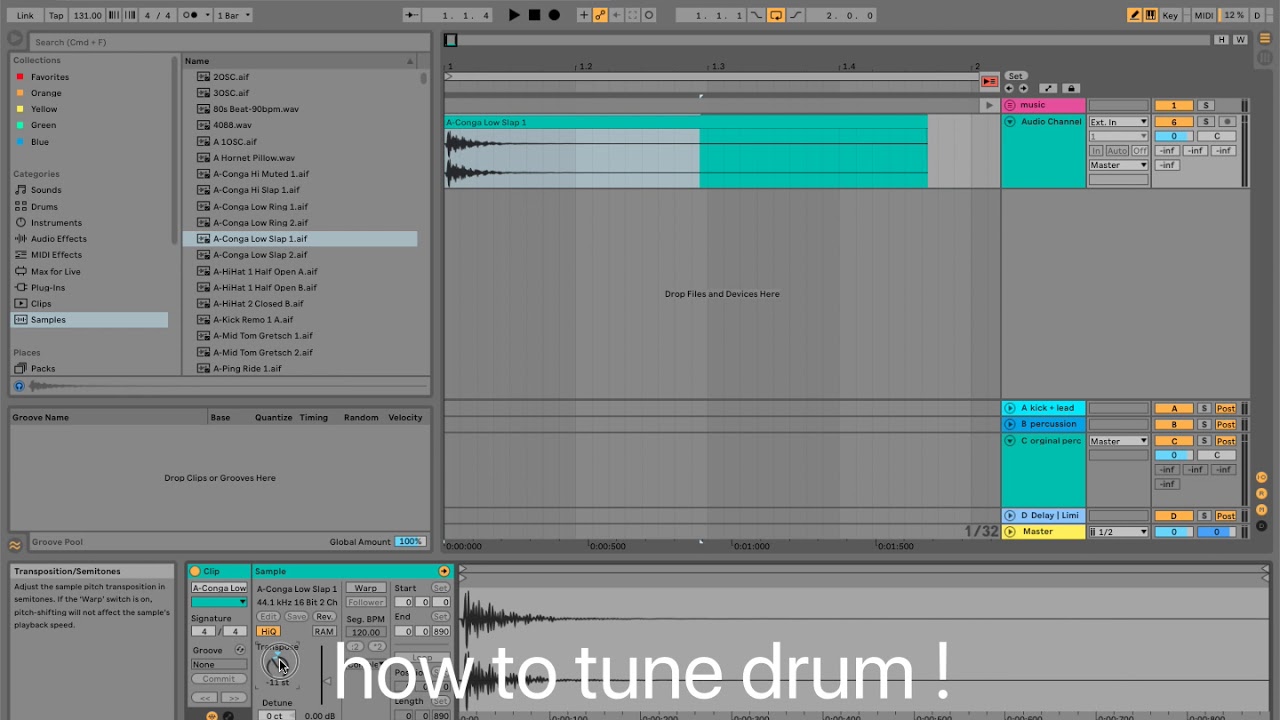 tune percussion ableton YouTube