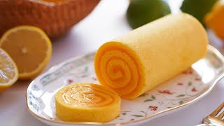 Lemon roll cake 🍋 It’s delicious when made like this. / Lemon Roll Cake Recipe / Lemon curd