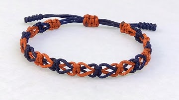 Two Colors Alternating Square Knot Bracelet / Macrame Bracelet Tutorial