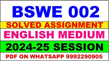 bswe 2 solved assignment 2024-25 | bswe 2 solved assignment in english 2025 | bswe 2 2024-25