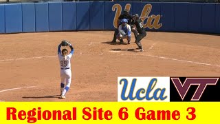 Virginia Tech vs #6 UCLA Softball Highlights, 2024 NCAA Regional Site 6 Game 3