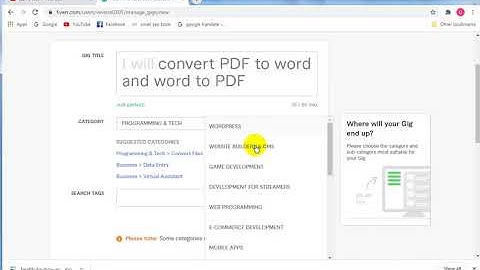 create fiverr gig conver pdf to word and word to pdf