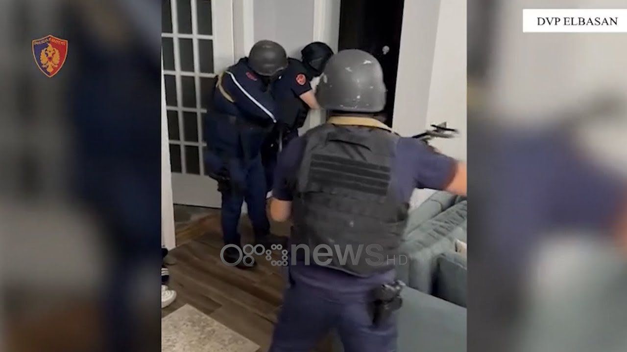 Operacioni në Elbasan, momenti kur policia mësyn nëpër banesa, 30 të arrestuar e 14 në kërkim