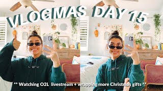 vlogmas day 15 : watching the O2L Livestream Reunion 💫 + wrapping more chirtsmas gifts
