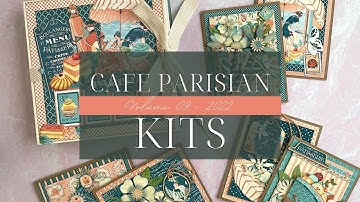 Cafe Parisian Kits - Vol 09 2022 - Trifold Waterfall Folio & Floral Cone Card Set