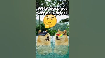 What gets wet as it dries? #joke