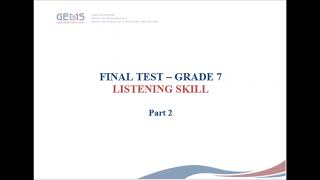 Listening Test - Grade 7