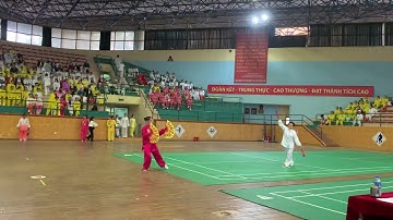 Thái cực song quạt 26 thức Hội viên Vũ Thị Cần . Câu lạc bộ thái cực  Dư hàng