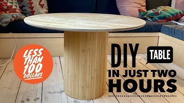 DIY fluted table. COSTS under 100$