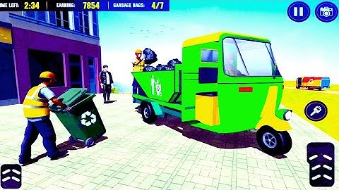 Tuk Tuk Garbage Truck Driver - Rickshaw Driving Simulator 3D - Android GamePlay