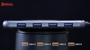 BASEUS Multi-function HUB Type-C to USB3.0*4+PD for Mobile Phone and Computer on TVC-Mall.com
