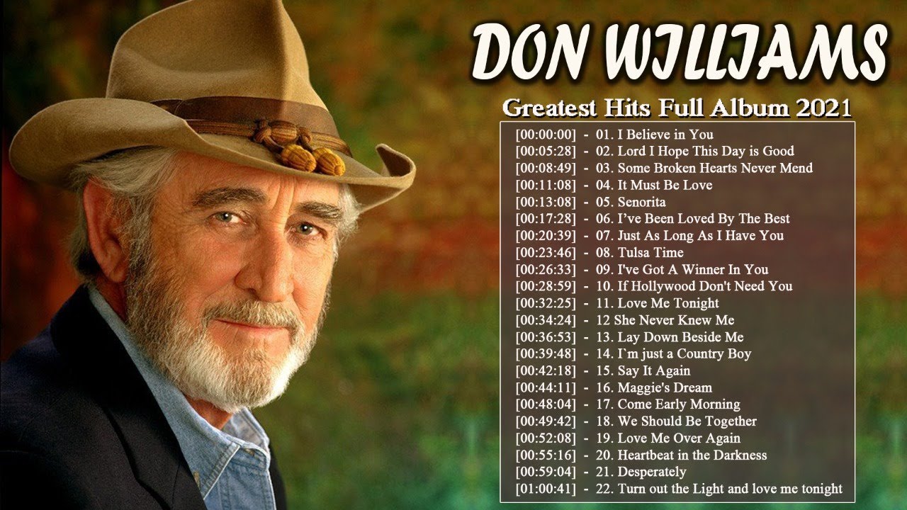 Country Music Best Of All Time By Don Williams - Don Williams Greatest ...