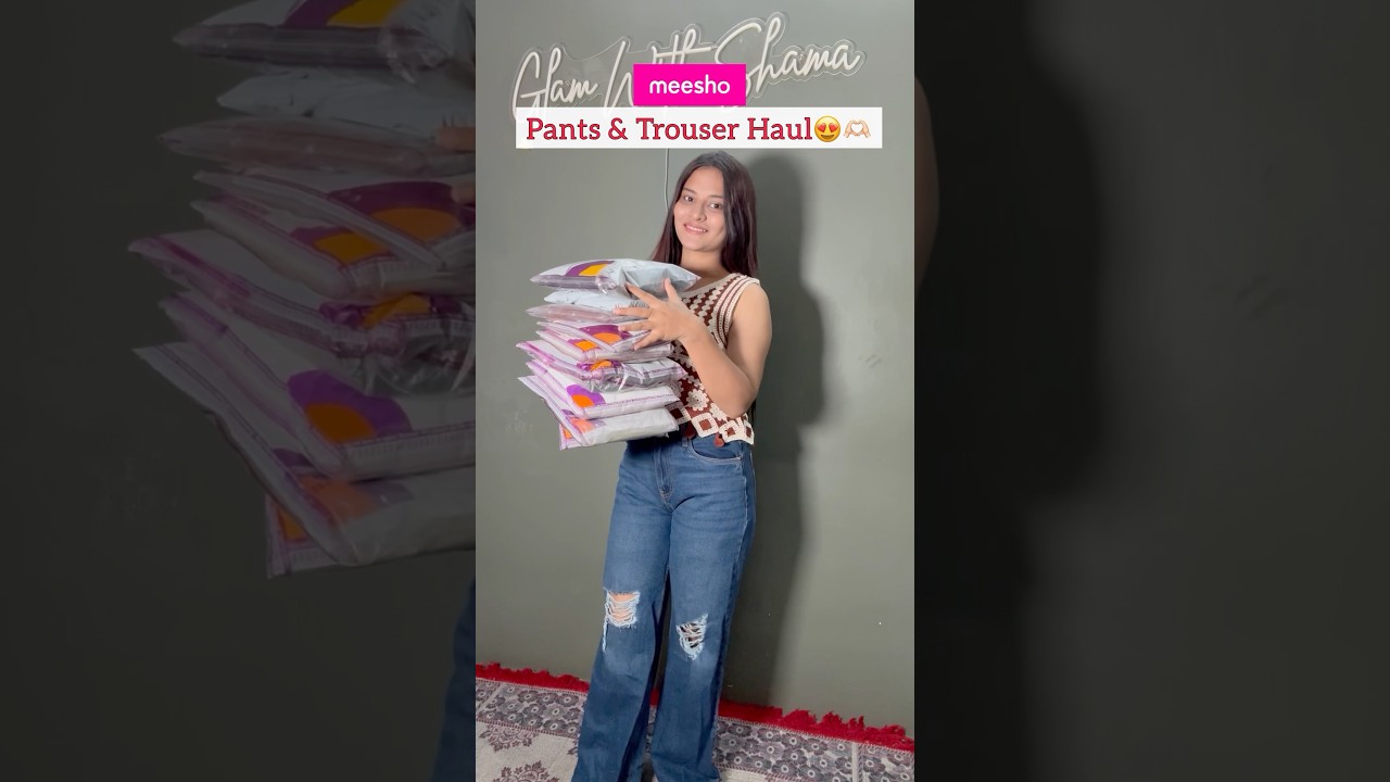 Meesho Pant & Trouser Haul #shorts #meesho