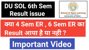 SOL 4th , 6th Semester ER Result Information May June exams 2023 : Complete Details