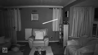 Strange beam of light on my security camera footage! Can anyone explain this? Part 1